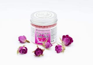 Scented bath salt with oil bearing rose blossom in cellophane Rose/ Lavander 250g
